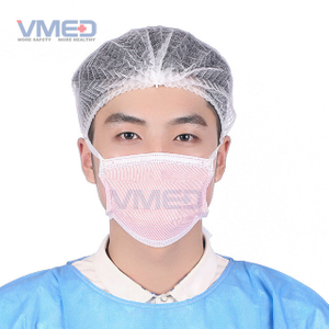 Wegwerp SPP niet-geweven roze gezichtsmasker met stropdassen