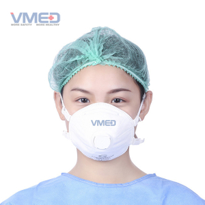 Kegeltype beschermend gezichtsmasker met elastische hoofdband